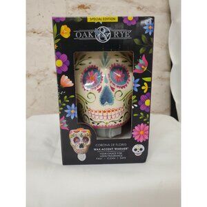 Day of the Dead Oak & Rye Wax Warmer Corona De Flores Halloween scentsy type